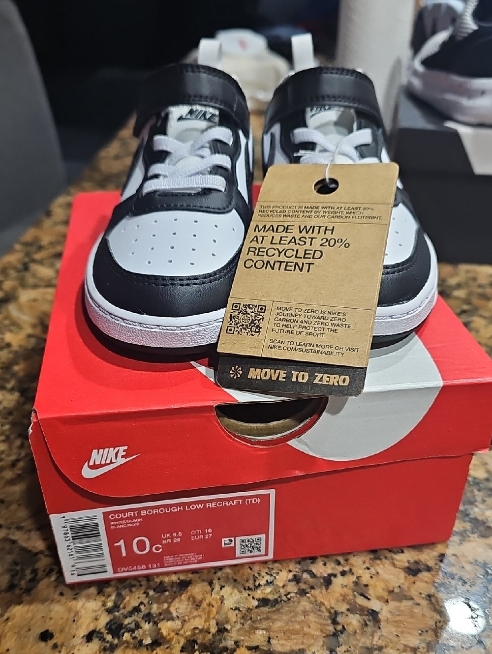 Nike Kids Black and White Low-Top Sneakers